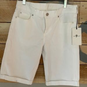 NWT White 7 For All Mankind Denim Shorts - Size 28